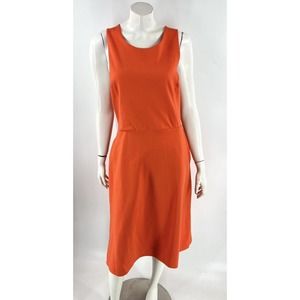 Banana Republic Dress Size 12 Red Criss Cross Back Sleeveless Cocktail Womens